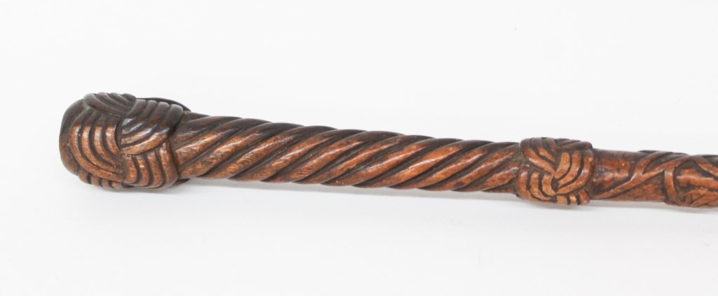 Very Fine Antique Carved Wood Sailor Made Cane (1 of 7)