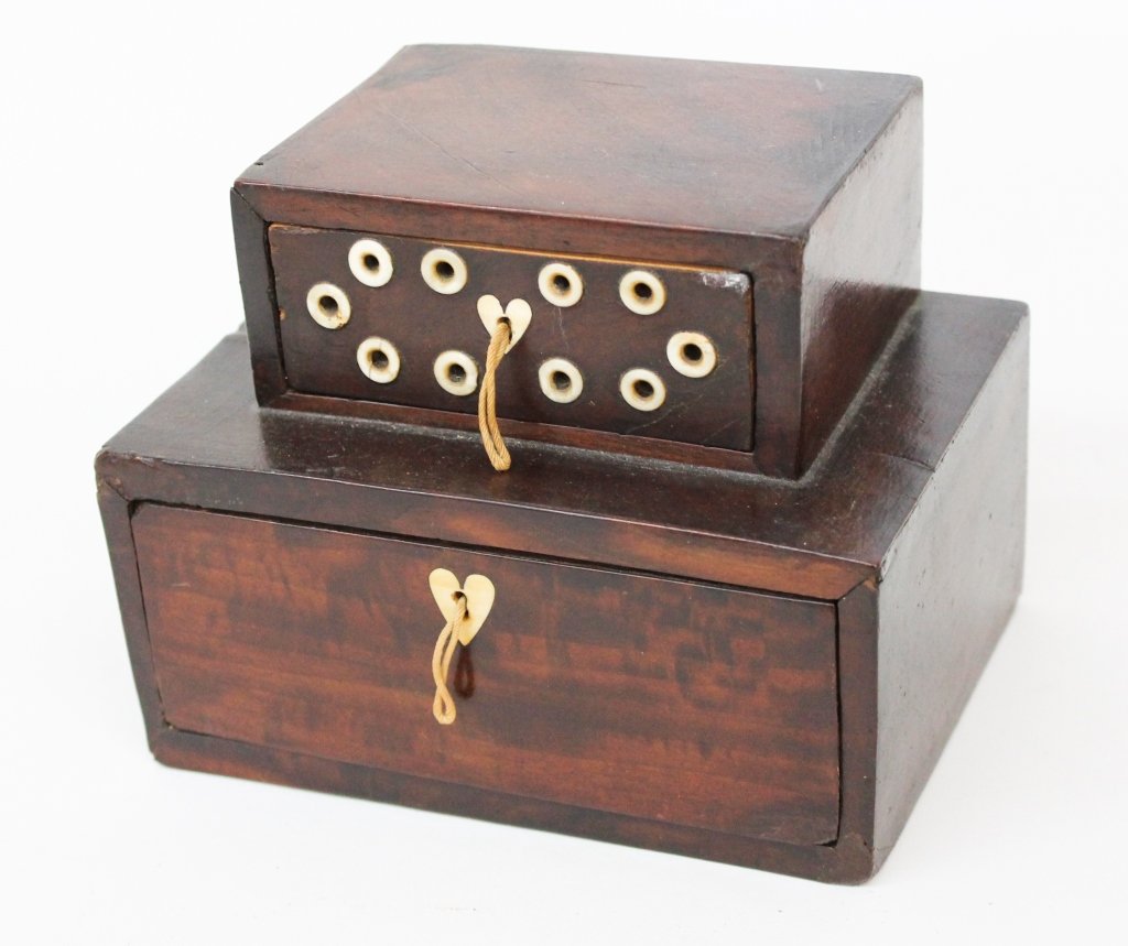 Sailor-Made Mahogany Sewing Box (1 of 3)