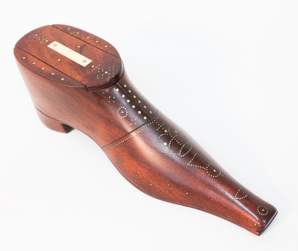 Carved Shoe-Form Box (1 of 4)