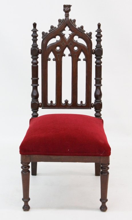American Gothic Revival Hall Chair (1 of 1)
