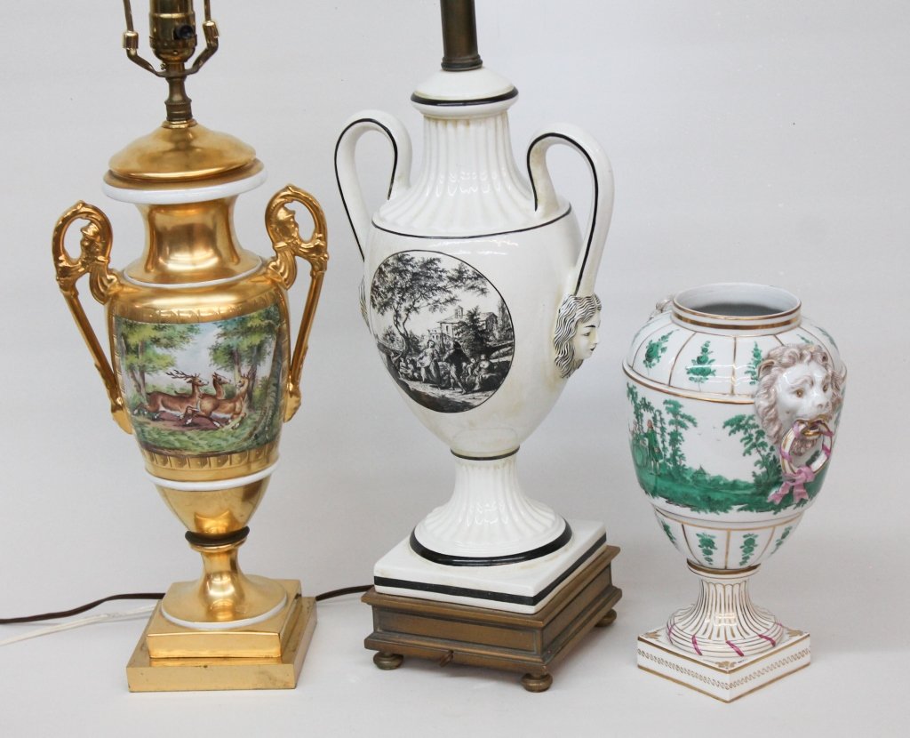 Three Continental Porcelain Urns (1 of 5)