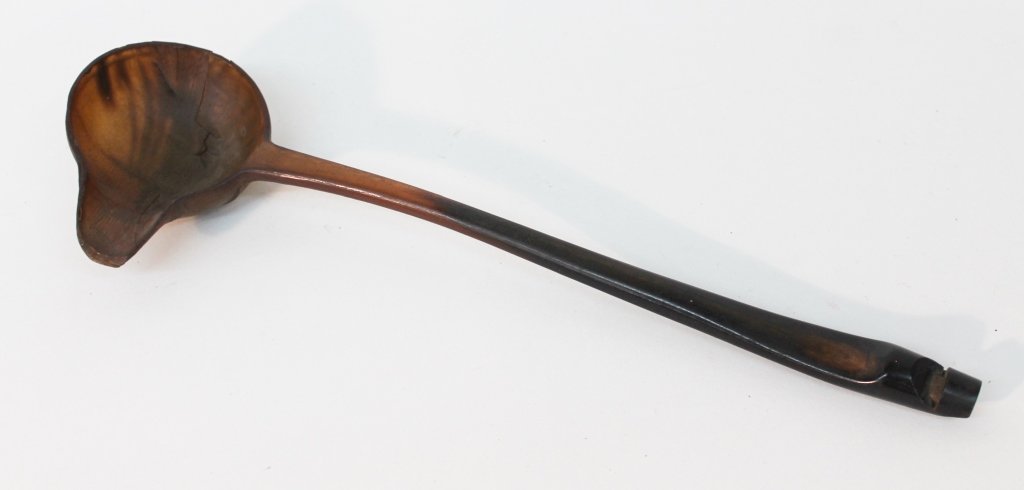 Antique Sailor Made Cow Horn Spoon (1 of 3)