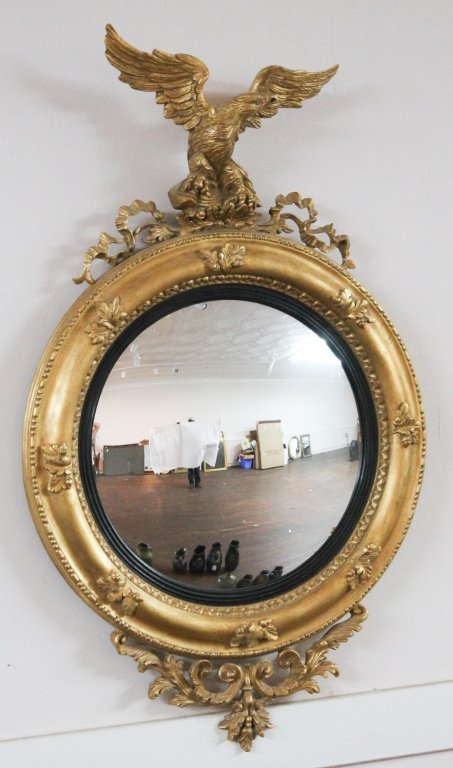 Classical Style Bullseye Overmantle Mirror (1 of 2)