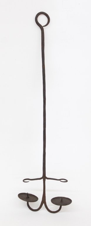 Early American Wrought Iron Hanging Light (1 of 3)