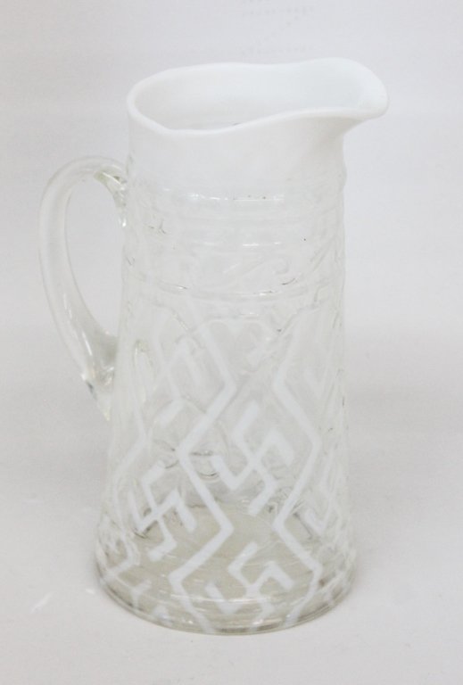 Unusual Dutch Art Glass Lemonade Pitcher (1 of 1)
