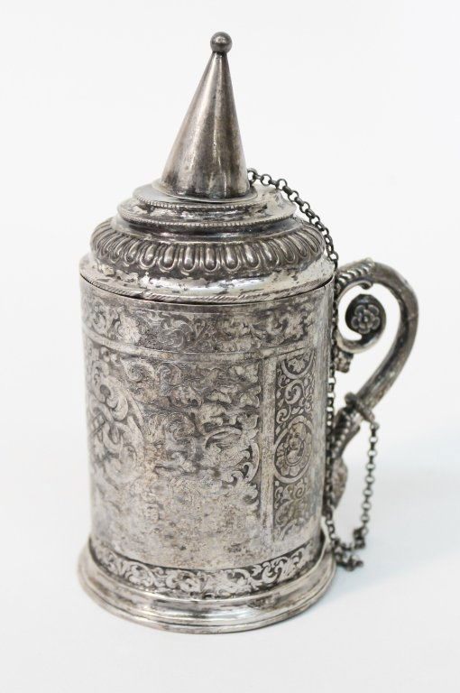 Unusual Continental Antique Silver Wax Jack (1 of 2)