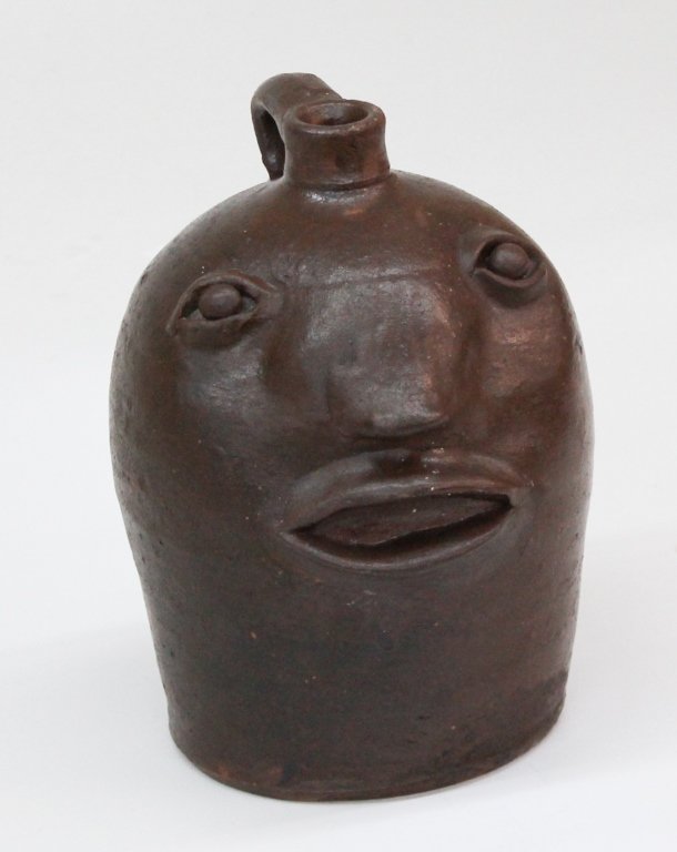 Vintage Southern Stoneware Face Jug (1 of 3)