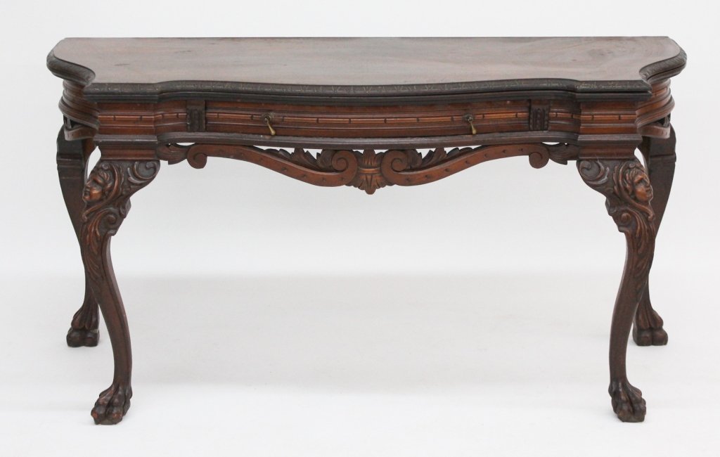 Italian Renaissance Carved Walnut Console Table (1 of 3)