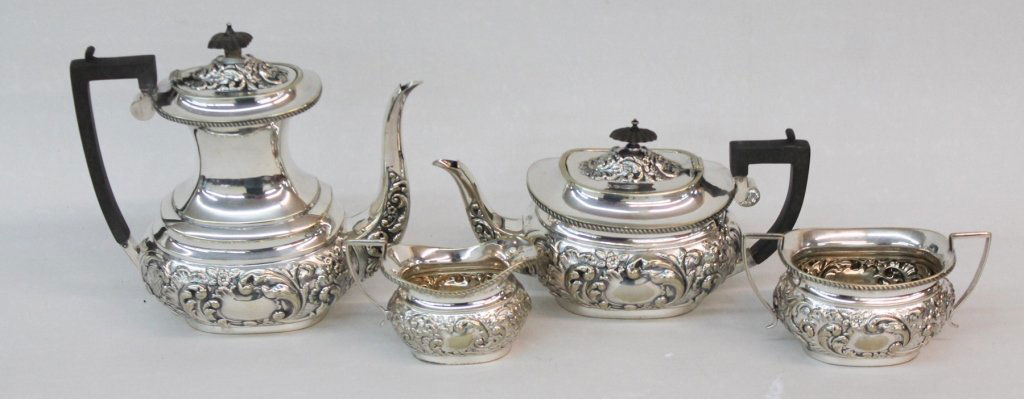 British Silver Plate Tea & Coffee Service (1 of 1)