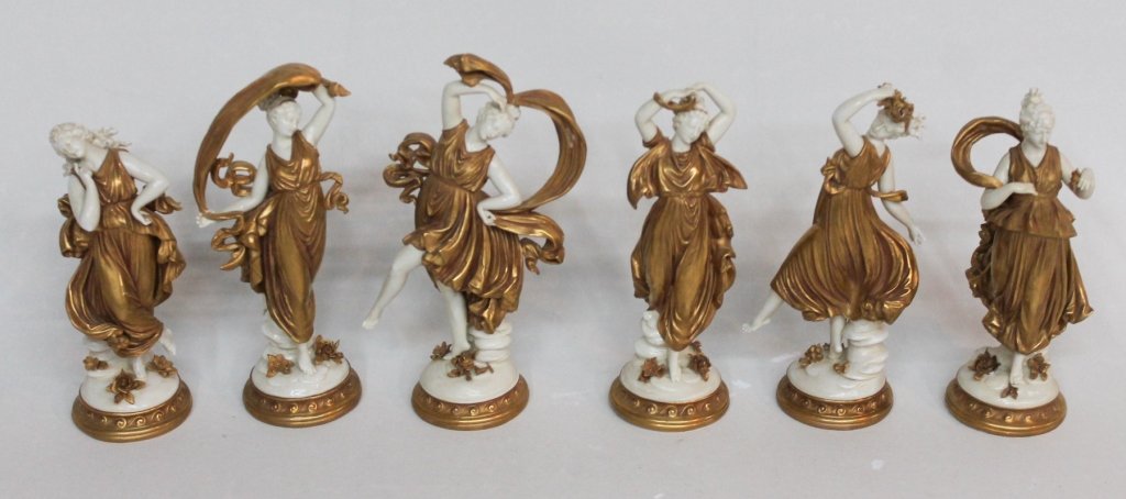 Set Six German Porcelain Dancers (1 of 4)