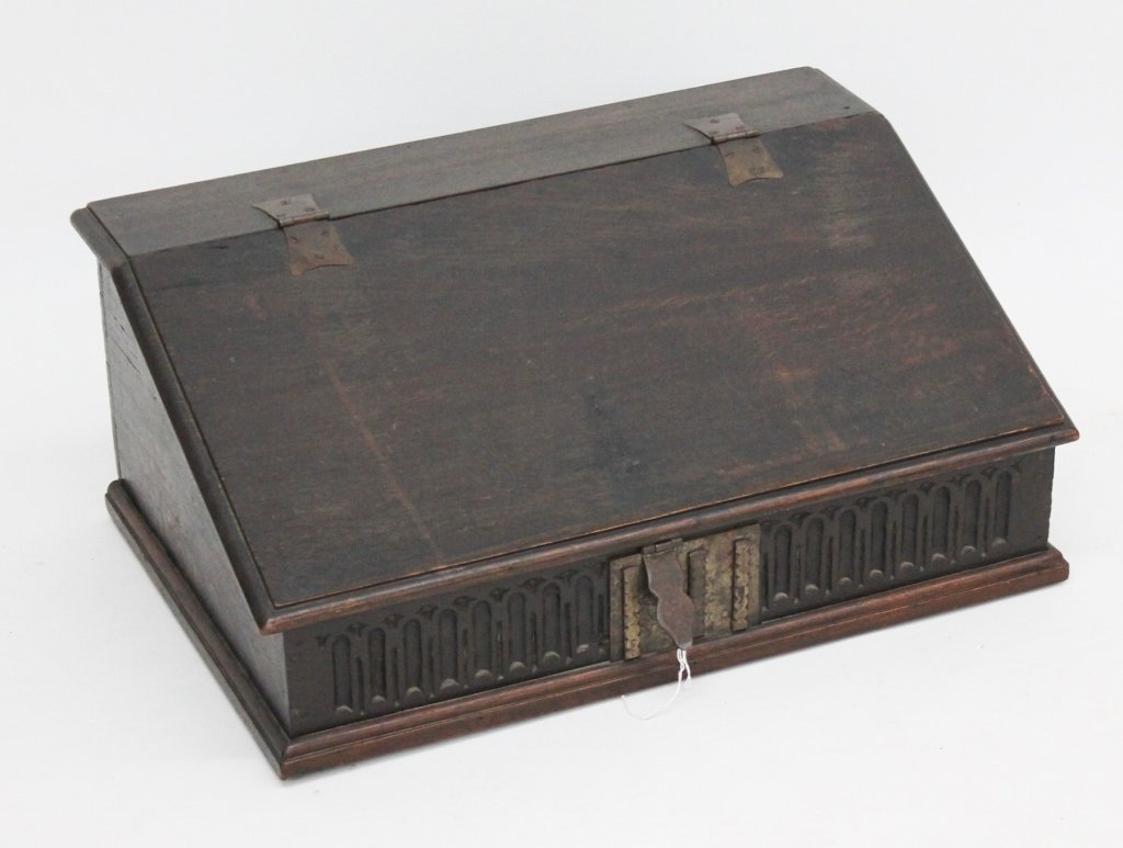 British Jacobean Oak Table Desk (1 of 1)