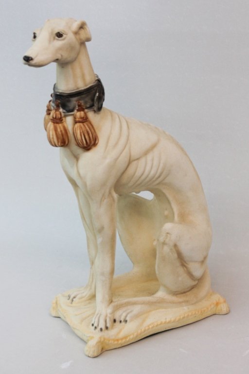 Charming Life Size Art Deco Chalkware Greyhound (1 of 1)