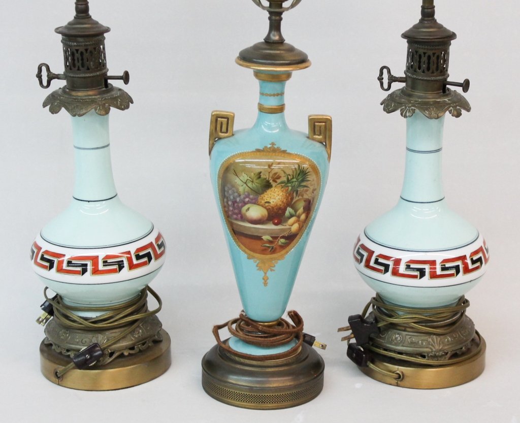 Three Continental Porcelain Urns (1 of 2)