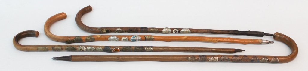 Four Antique German Hiking Canes (1 of 3)