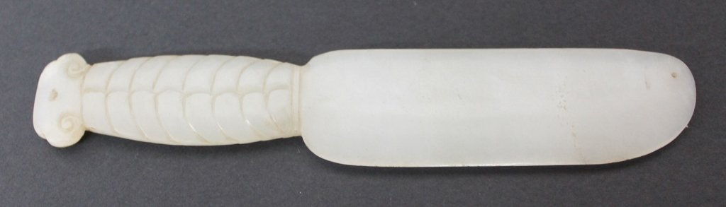 Fine Antique Chinese White Jade Knife (1 of 8)