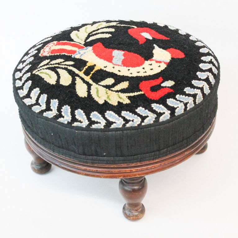 American Late Sheraton Mahogany Foot Stool (1 of 2)