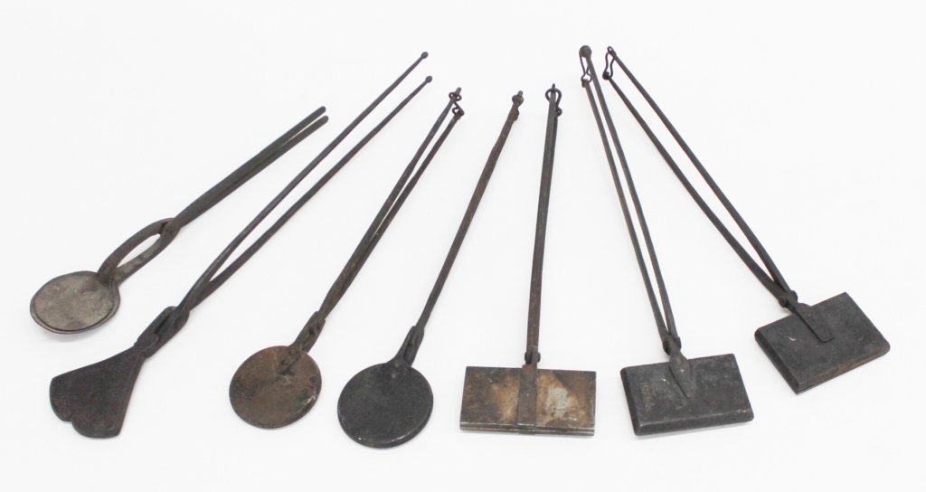 Collection Seven Early Wrought Iron Wafer Presses (1 of 1)