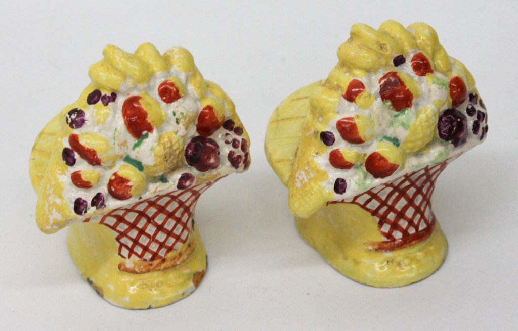 Rare Pair British Creamware Figural Window Rests (1 of 2)