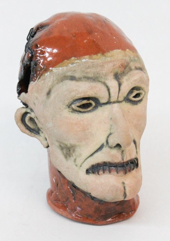 Peter Lenzo Southern Stoneware Face Jug (1 of 2)