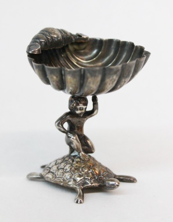 Unusual French Silver Figural Master Salt (1 of 2)