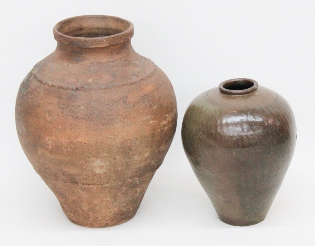 Two Oriental Stoneware Vessels (1 of 1)