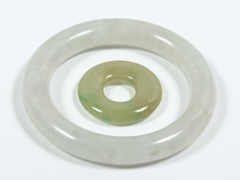 Two Antique Chinese Jade Rings (1 of 1)