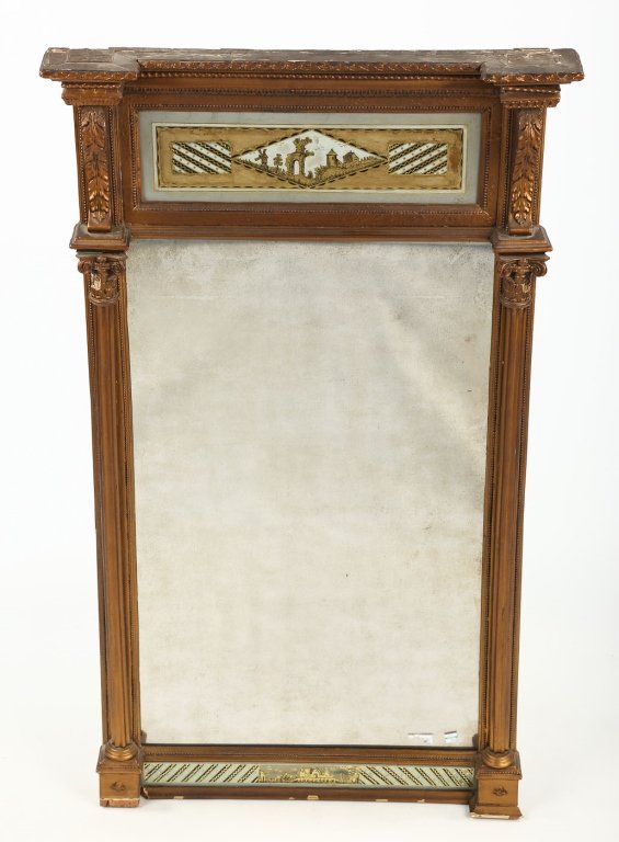 American Federal Gilt & Reverse Painted Mirror (1 of 1)