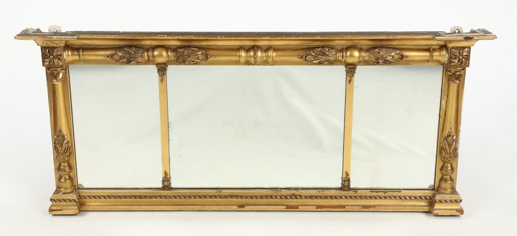 Fine Classical Carved Giltwood Overmantle Mirror (1 of 1)