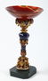 French Jeweled Stone & Enamel Compote