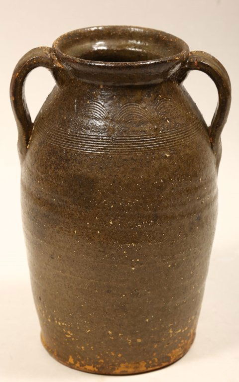 Uncommon Southern Stoneware Decorated Jar (1 of 3)