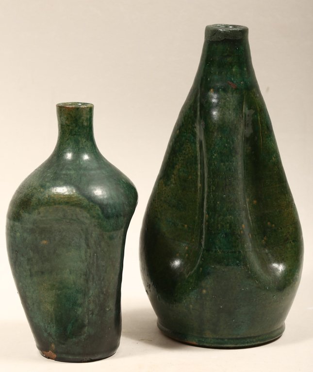 Two North Carolina Art Pottery Pinch Bottles (1 of 3)