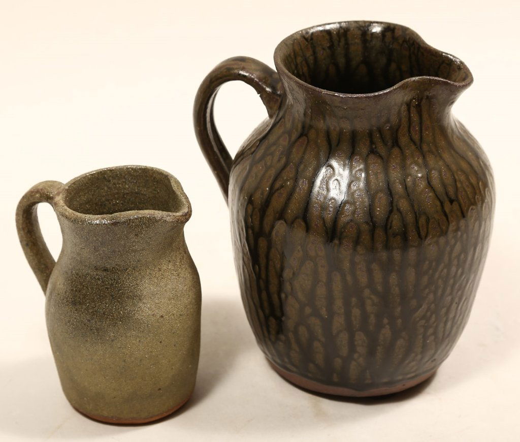 Two Southern Stoneware Pitchers, A.G. Meaders (1 of 2)