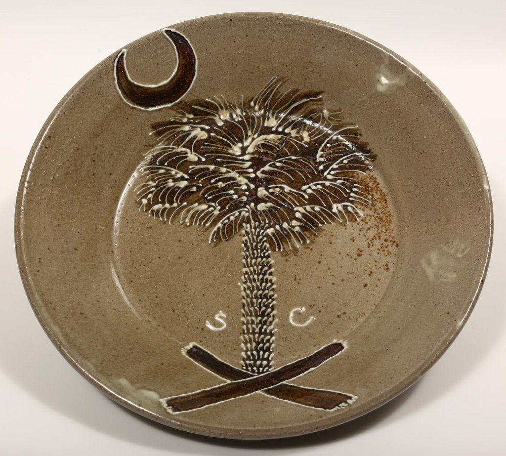 Southern Decorated Stoneware Charger (1 of 1)