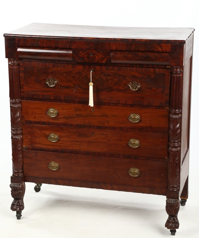 American Classical Mahogany Chest of Drawers (1 of 4)