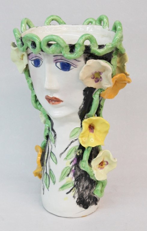 Susan Bolt Figural Art Pottery Vase (1 of 1)