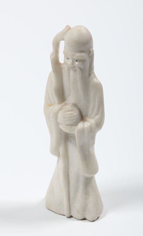 Antique Chinese Carved White Marble Figure (1 of 3)