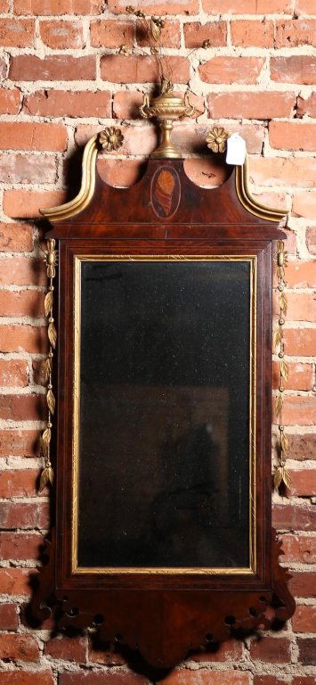 Fine George III Inlaid Mahogany Mirror (1 of 9)