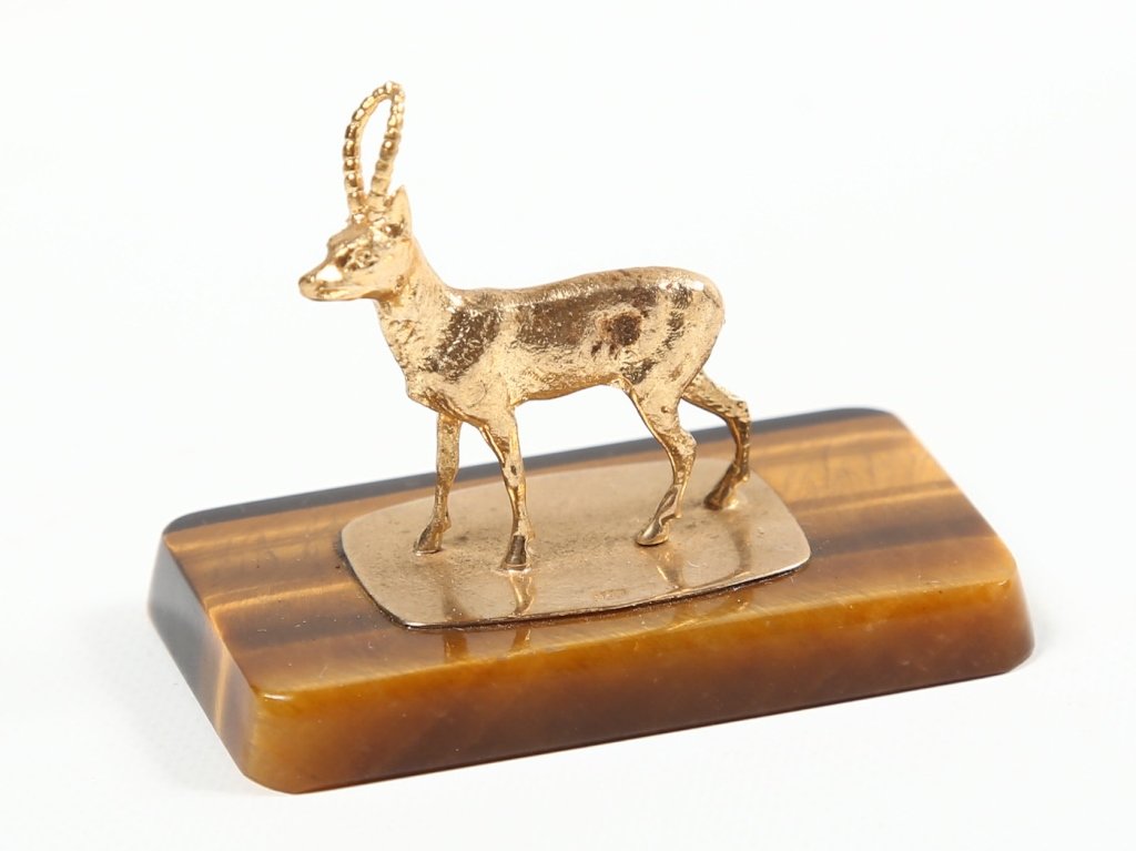 Intriguing 9ct Gold Figural Statue of Antelope (1 of 1)