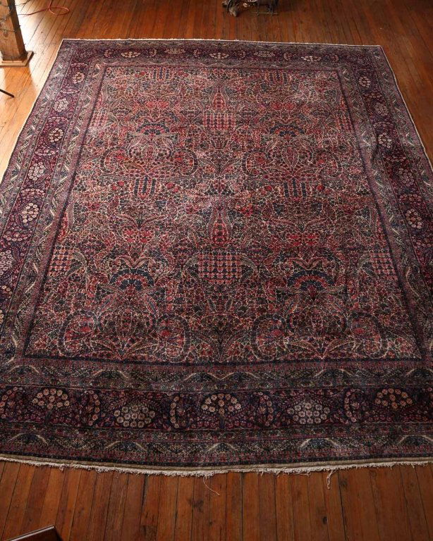 Large Vintage Persian Kerman Carpet (1 of 7)