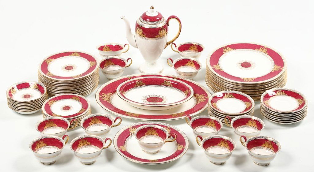Set Wedgewood Hand-Painted China (1 of 4)