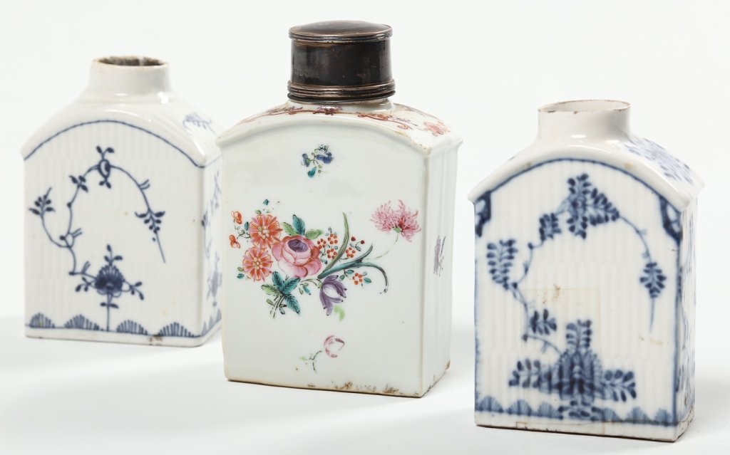 Antique Chinese & German Porcelain Tea Caddies (1 of 2)