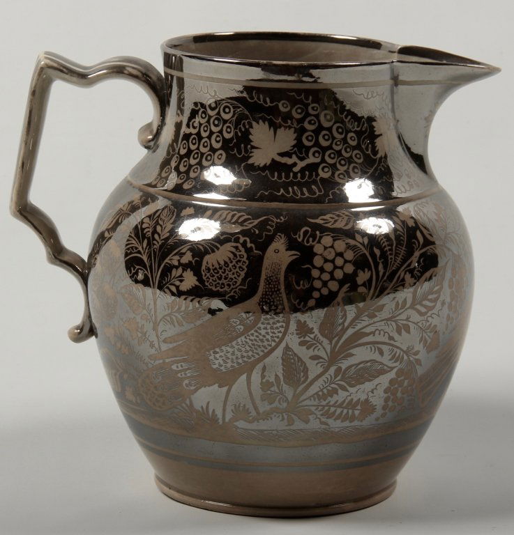 Antique British Cream Ware Luster Pitcher (1 of 2)