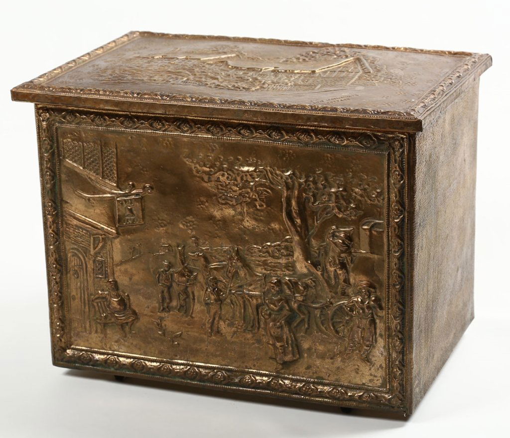 British Pressed Brass Coal or Fire Box (1 of 4)