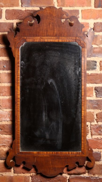 American Chippendale Tiger Maple Mirror (1 of 2)