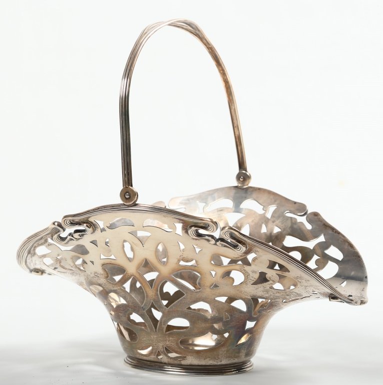 American Art Nuevo Sterling Flower Basket (1 of 2)