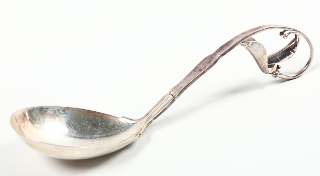 Fine Arts & Crafts Movement Silver Serving Spoon, (1 of 2)