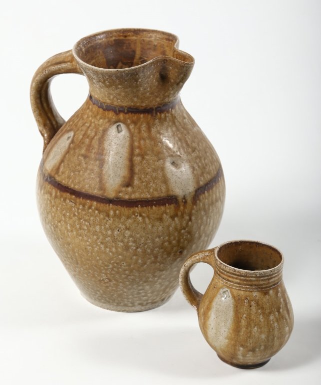 Southern Stoneware Pitcher & Cup (1 of 1)