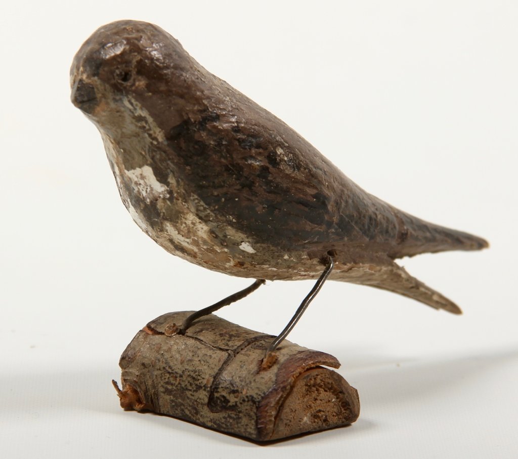 Antique Folk Art Carved & Painted Bird Figure (1 of 1)