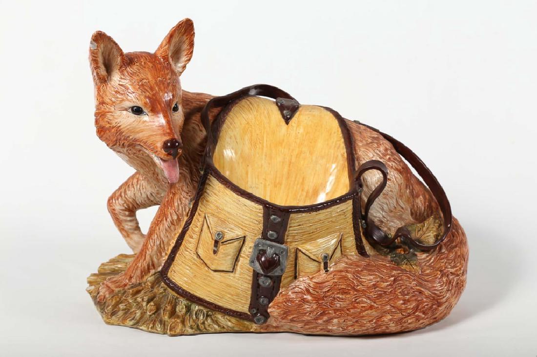 Fine Italian Life Sized Majolica Figural Fox (1 of 5)