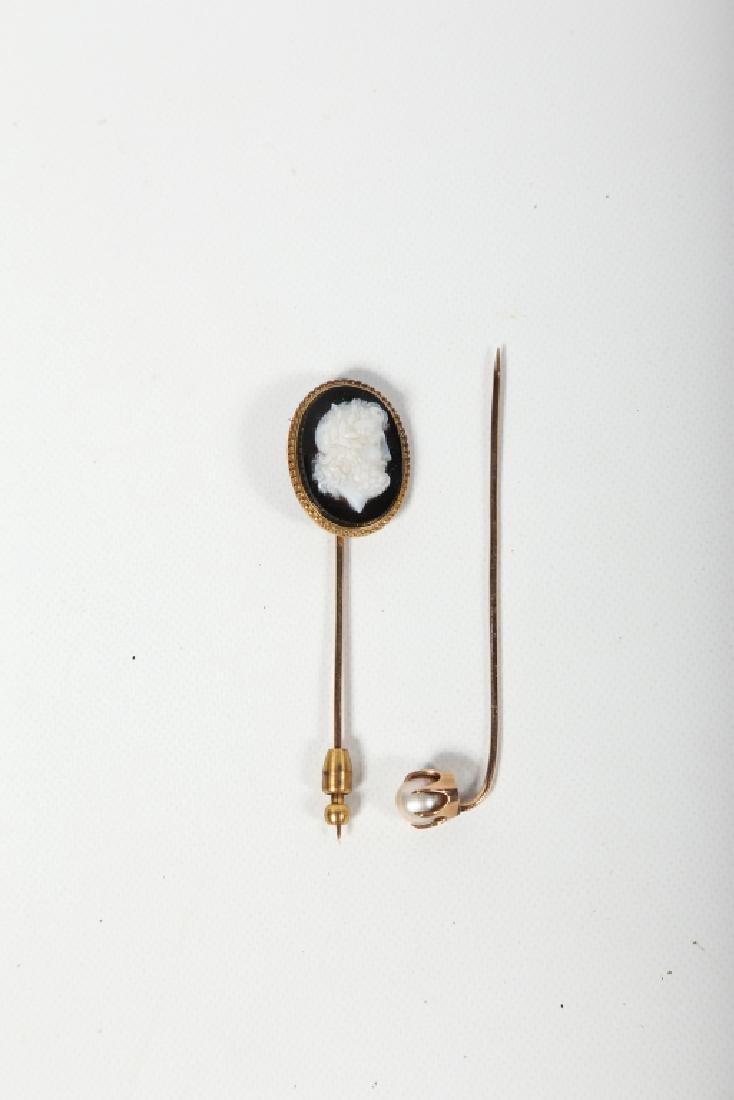 Two Antique Victorian Ladies Gold Pins (1 of 2)